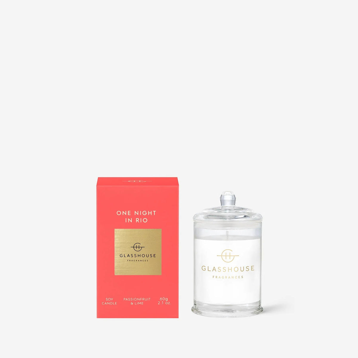 Glasshouse One Night in Rio Candle 60g Passionfruit and Lime