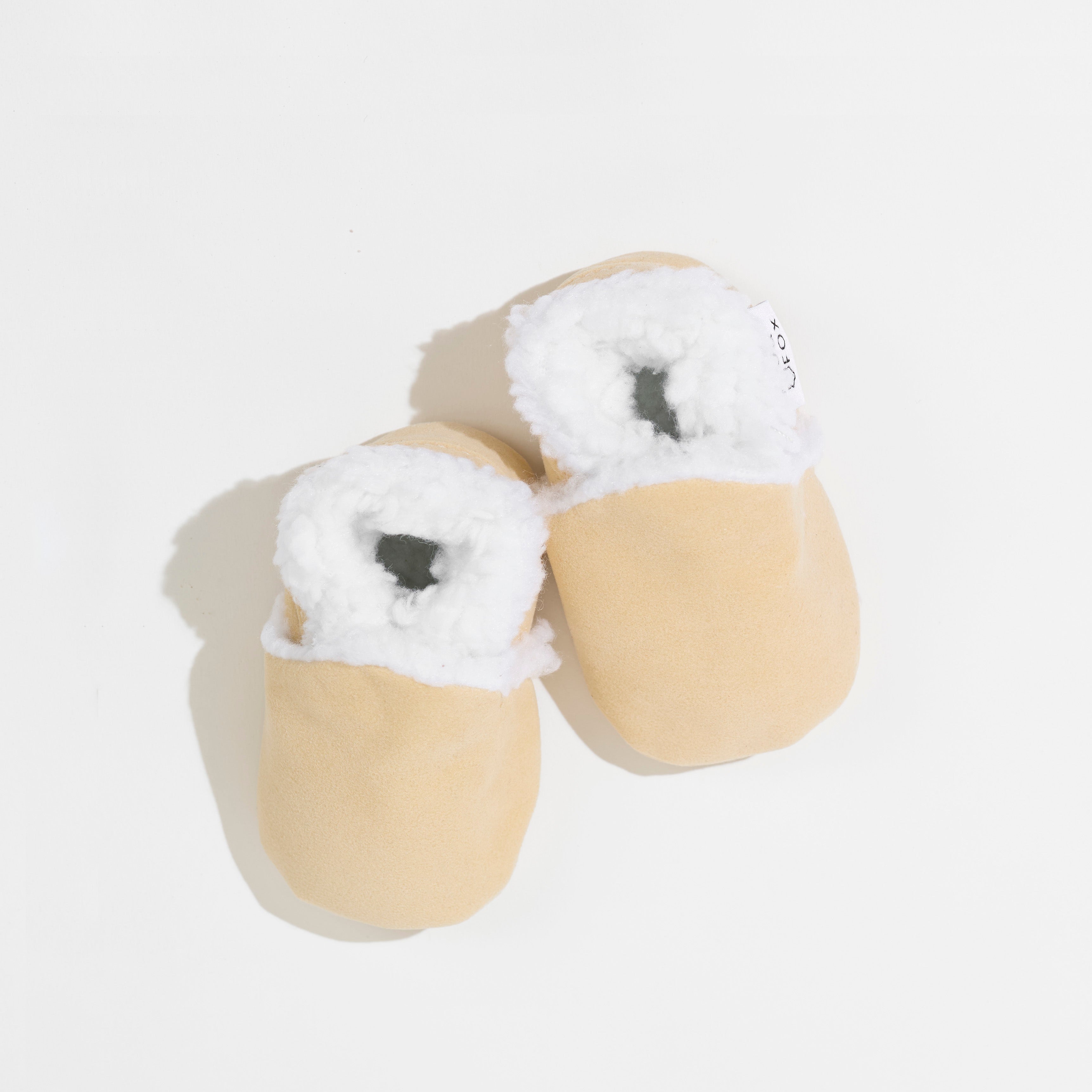 Fleece moccasins / sand - gift box nz