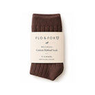 Flo+ Fox Cocoa brown knee high baby socks in soft ribbed cotton