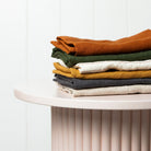 Linen tea towel ink blue - gift box nz