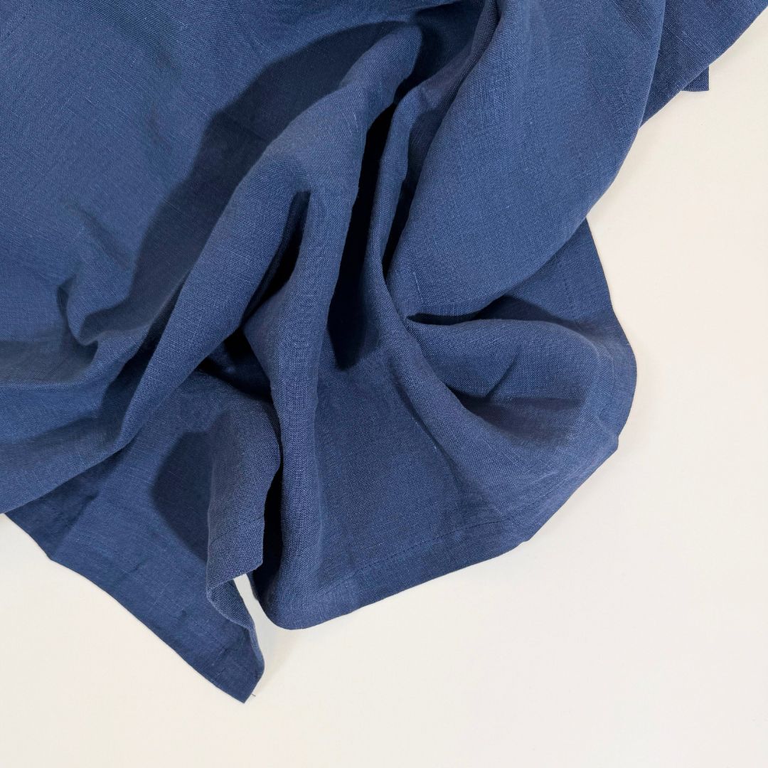 Linen tea towel ink blue - gift box nz