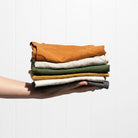 Linen tea towel // oatmeal - gift box nz