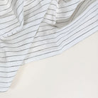 Linen tea towel white & green pinstripe - gift box nz
