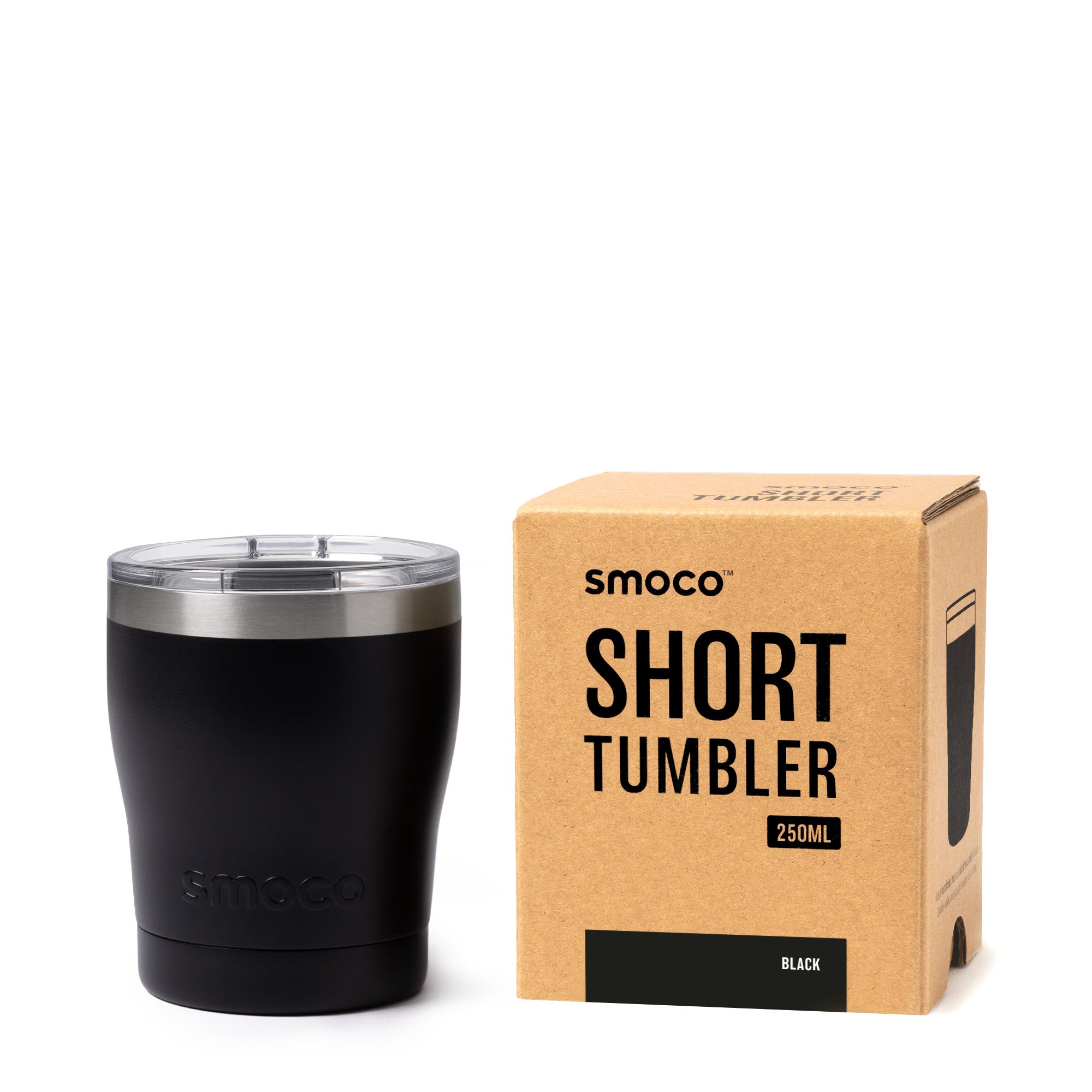 Smoco short tumbler 2.0 black - gift box nz